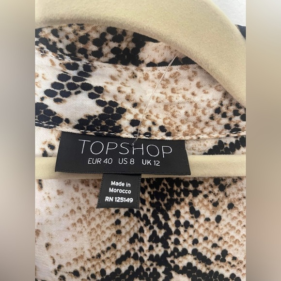 Top shop designer snake, print midi dress with slits - Picture 10 of 10